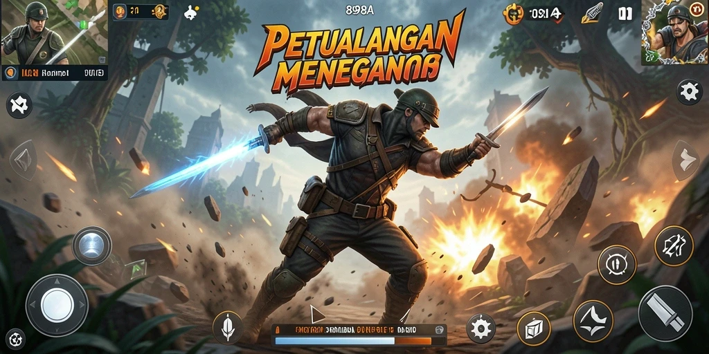 Screenshot gameplay menampilkan aksi mendebarkan di 898A.
