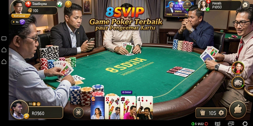 Tampilan gameplay poker seru di 8SVIP.