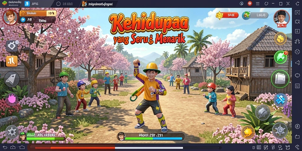 Gameplay API36 menunjukkan interaksi sosial dan eksplorasi dunia yang menarik.