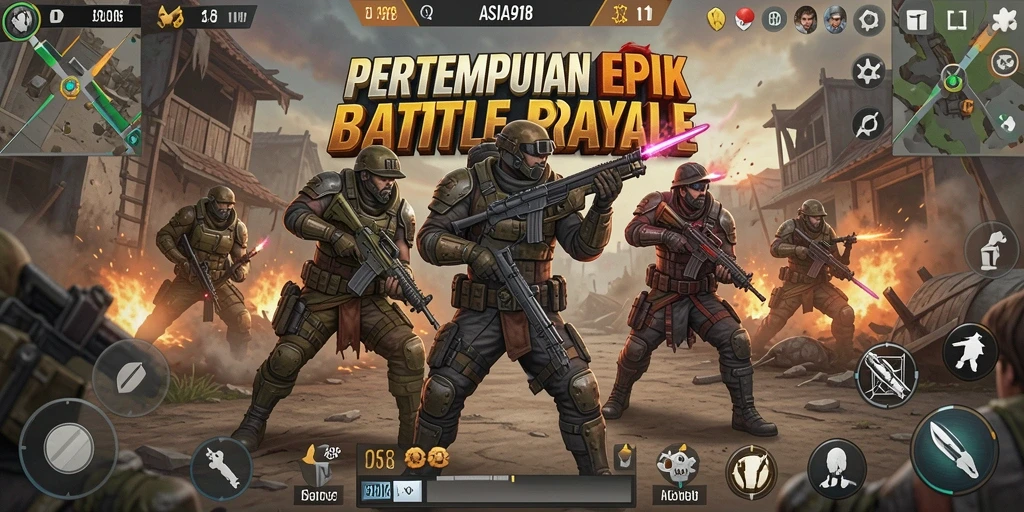 Gameplay ASIA918 yang menegangkan dalam battle royale penuh strategi.