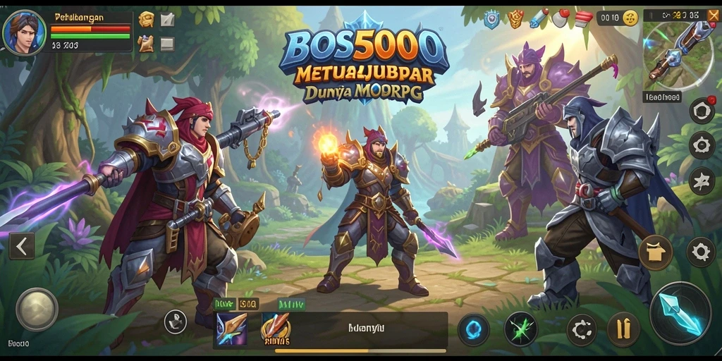 Tampilan gameplay menakjubkan dari BOS5000 dalam dunia MMORPG.