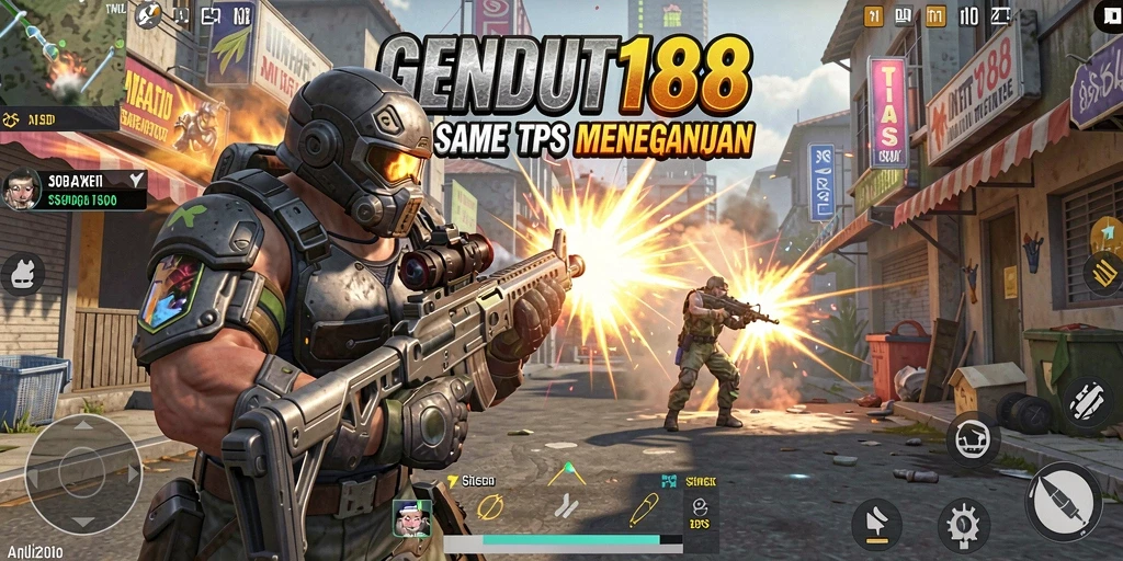 Tampilan seru gameplay GENDUT188 dengan aksi TPS yang mendebarkan.