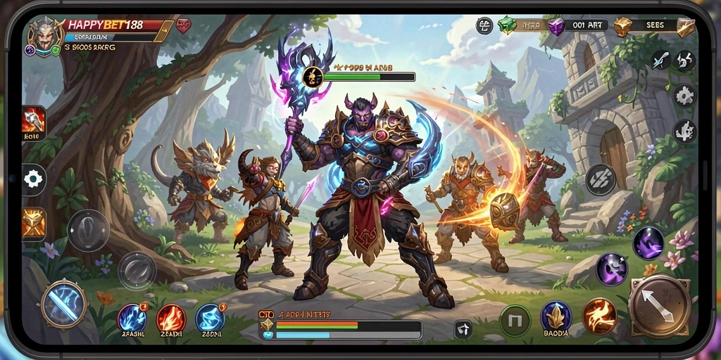 Tampilan gameplay ARPG yang seru dan mendebarkan di HAPPYBET188.