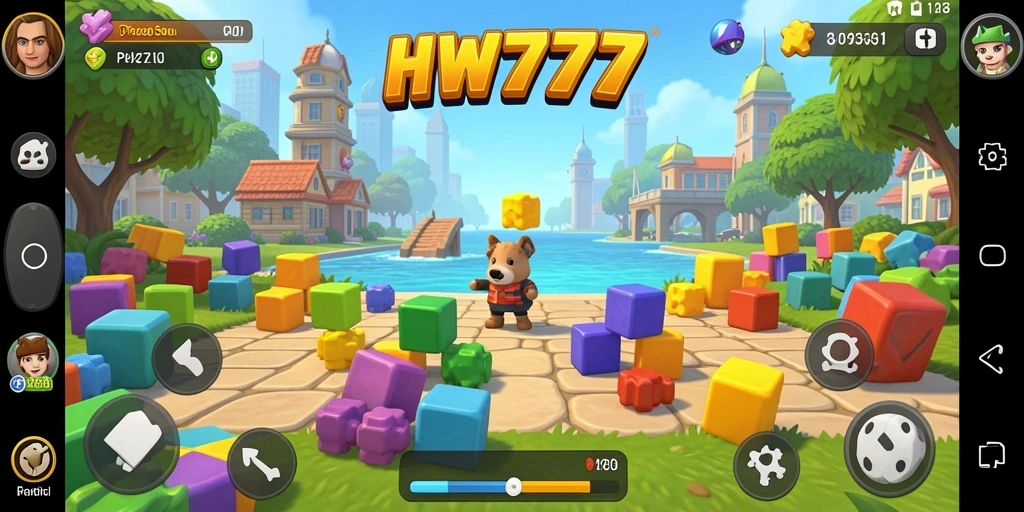 Screenshot HW777 menampilkan gameplay menantang dalam permainan Puzzle.