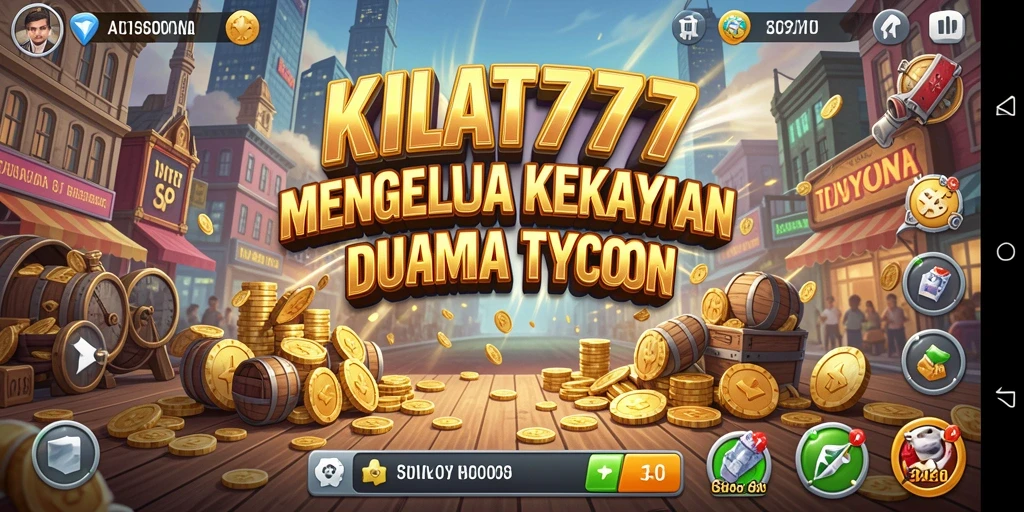 Tangkapan layar menunjukkan momen seru dalam bermain KILAT777 sebagai Tycoon.