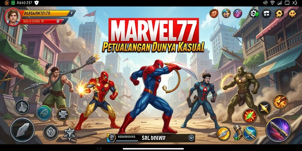 Screenshot utama gameplay MARVEL77 yang menampilkan tantangan seru.