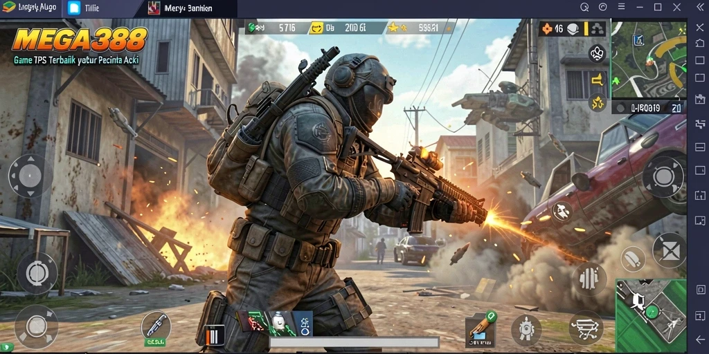 Tampilan seru gameplay TPS MEGA388 yang penuh aksi.