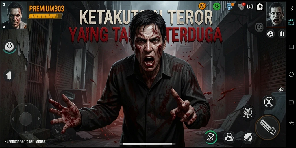 Tampilan pertarungan horor yang menegangkan dalam PREMIUM303.