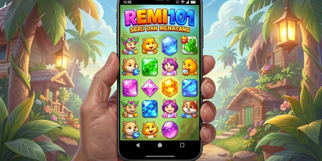 Tampilan gameplay seru di REMI101 dengan level-level menantang.