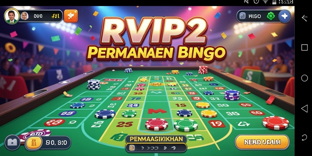 Screenshot utama RVIP2 menampilkan gameplay Bingo yang penuh warna dan menarik.