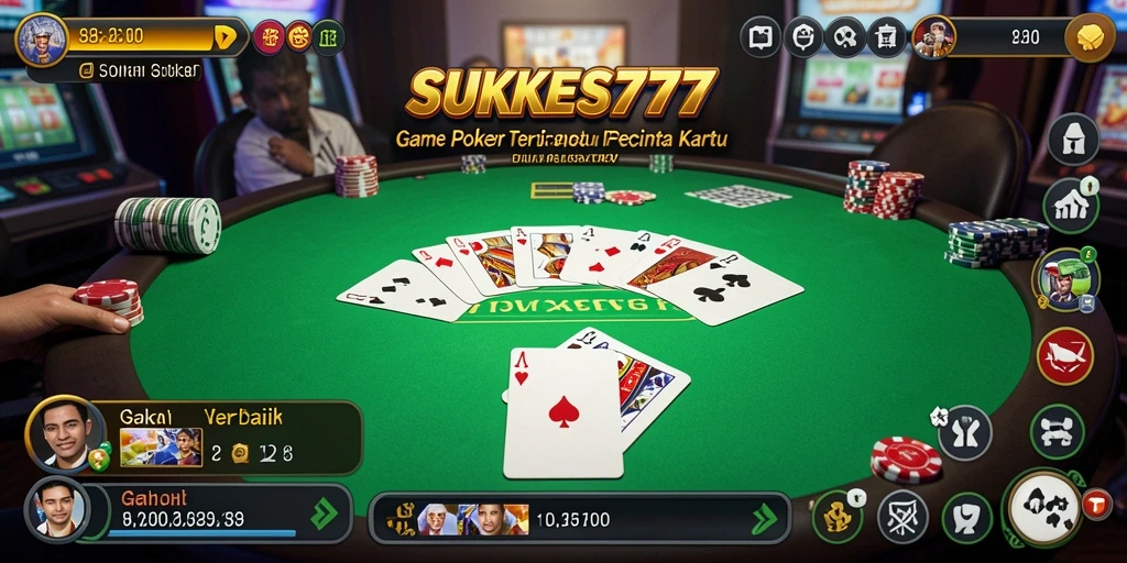 Tangkapan layar menunjukkan gameplay seru Poker di SUKSES777.