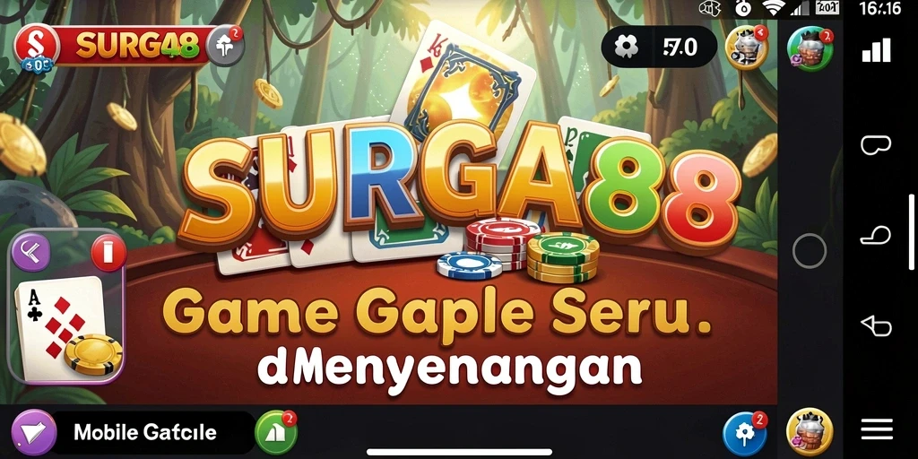 Tampilan gameplay SURGA88 yang menarik saat bermain Gaple.