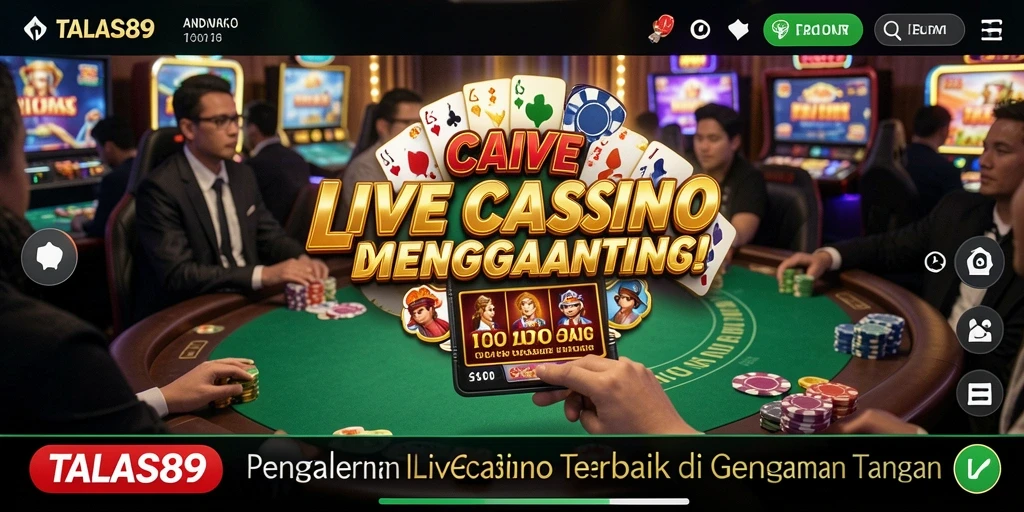 Screenshot gameplay TALAS89 menampilkan dealer profesional dalam aksi.