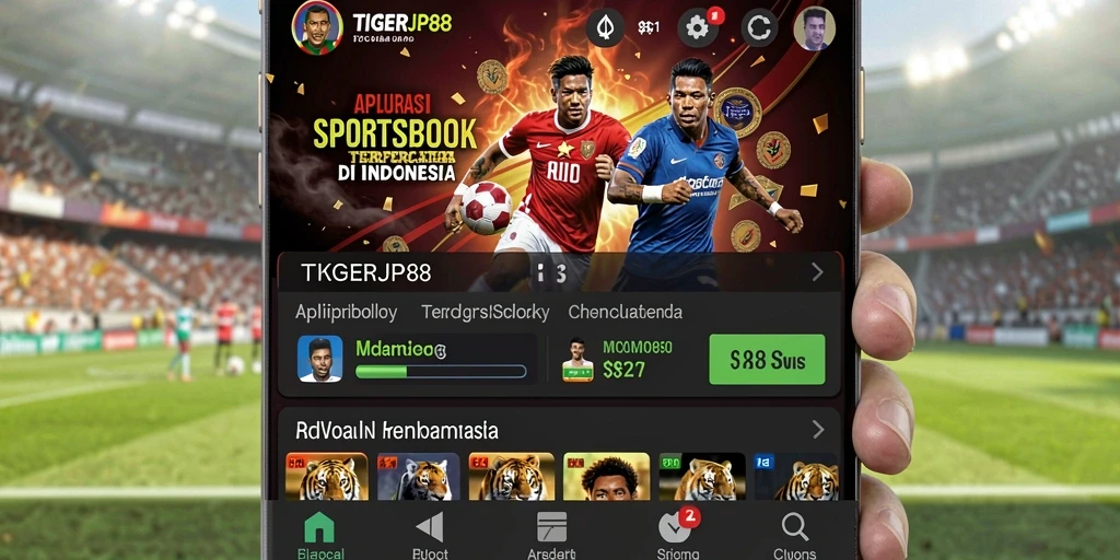 Tampilan antarmuka intuitif TIGERJP88 dalam taruhan olahraga.